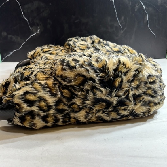 Unbranded Women’s Leopard Print Slipper Brown/Black sz 7/8 - Picture 2 of 7